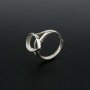 1Pcs Pear Bezel Ring Settings Blank Adjustable Simple Split Shank Solid 925 Sterling Silver DIY Tray for Cabochon Gemstone 1294180