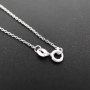 1Pcs 18-20Inches Simple O Ring 925 Sterling Solid Silver Necklace Chain DIY Supplies 1322047