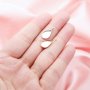 Breast Milk Resin Pear Solid Back Pendant Bezel Settings,Solid 9K 14K 18K Gold Pendant Charm,DIY Memory Jewelry Supplies 1431215