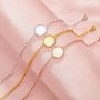 Keepsake Breast Milk Resin Round Bezel Bracelet Settings,Solid 14K 18K Gold Bracelet,Minimalist Bracelet,DIY Bracelet Supplies 7''+2'' 1900333