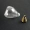 5pcs 18x24mm clear galss water drop shape bottle vial pendant charm wish pendant with brass bronze metal loop 1810143