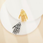Skull Skeleton Hand Stainless Steel Pendant Settings,Yellow Gold Silver Pendant Charm,DIY Pendant Supplies 1431531