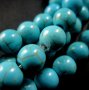 1 string 15inch 8MM round dyed blue TURQUOISE stone loose beads DIY jewelry findings 3010030