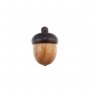 5Pcs Wood Acorn Nut Keepsake Screwed Cremation Urn Secrect Canister Memerial Vial Prayer Box Pendant 1190029