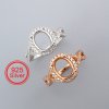 7x9MM Oval Prong Ring Settings Solid 925 Sterling Silver Rose Gold Plated Set Size DIY Ring Bezel for Gemstone Supplies 1224078