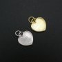 12MM Heart Bezel Settings for Breast Milk Resin Solid Back Gold Plated 925 Sterling Silver Pendant DIY Supplies 1431088