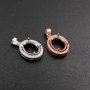 1Pcs Multiple Sizes Rose Gold Silver Prong Bezel Settings For Oval Cz Stone Solid 925 Sterling Silver DIY Pendant Charm Tray 1421098