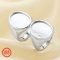 13*18MM Breast Milk Resin Oval Bezel Ring Settings,Solid Back 925 Sterling Silver Ring,Men's Ring Settings,DIY Ring Supplies 1222069