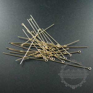 10pcs 22gauge 0.64x50.8mm 14K gold filled high quality color not tarnished eyepin DIY beading jewelry supplies findings 1515013