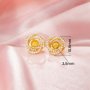 Keepsake Breast Milk Resin Ball Round Pin Solid 14K 18K Gold Studs Earrings Settings For Half Drilled Pearl Bead,DIY Earring Supplies 1705081