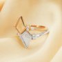 7x10MM Keepsake Breast Milk Resin Kite Cut Bezel Ring Settings,Solid 925 Sterling Silver Rose Gold Plated Ring,Art Deco Ring,DIY Ring Supplies 1294687