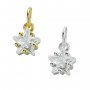 6MM CZ Stone Star Charm,Solid 925 Sterling Silver Gold Plated Pendant Charm,DIY Pendant Charm Supplies 1431192