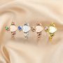 6MM Heart Keepsake Breast Milk Resin Claddagh Hands Ring Bezel Settings Birthstone Rose Gold Plated Solid 925 Sterling Silver Adjustable Ring 1294334