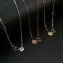 1Pcs Genuine 18K Solid Gold Necklace Adjustable Length Real 18K White Gold,Yellow Gold, Rose Gold Chain Au750 for Pendant 16-18'' 1320015