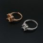 1Pcs 5-8MM Cushion Square Prong Ring Settings Blank Adjustable Halo Rose Gold Plated Solid 925 Sterling Silver DIY Bezel for Gemstone 1294189