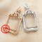 1Pcs Multiple Sizes Rose Gold Silver Prong Bezel Settings For Rectangle Cz Stone Solid 925 Sterling Silver DIY Pendant Charm Tray 1431033