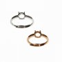 1Pcs 4-10MM Round Simple Rose Gold Silver Gems Cz Stone Prong Bezel Solid 925 Sterling Silver Adjustable Ring Settings 1210033