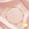 Six Stones 4MM Keepsake Breast Milk Resin Round Bezel Bracelet Settings,Solid Back Solid 14K 18K Gold Bracelet,DIY Bracelet Supplies 6.5''+2'' 1900344