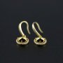 1Pair 5-8MM Round Prong Bezel Rose Gold Plated Solid 925 Sterling Silver Hook Earrings Blank Settings for Gemstone Moissanite 1706041