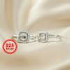 1Pcs 6-8MM Luxury Round Gems Cz Stone Prong Setting Solid 925 Sterling Silver Bezel Tray DIY Adjustable Ring 1214025