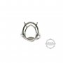 1Pcs 8X10-10X14-13X18MM Oval Simple Cz Stone Prong Setting Elegant 925 Sterling Silver Bezel Tray Adjustable Ring Settings 1222013