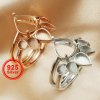Keepsake Breast Milk Resin Pear Ring Settings Stackable 8x10MM Main Stone Solid 925 Sterling Silver Rose Gold Plated DIY Ring Bezel 1294344