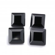 1Pcs Natural Princess Cut Black Onyx Faceted Cut Loose Gemstone Nature Semi Precious Stone DIY Jewelry Supplies 4140026