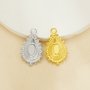 3x5MM Keepsake Breast Milk Resin Oval Bezel Pendant Settings,Yellow Gold Plated Stainless Steel Pear Pendant Charm,Vintage Pendant Blank 1421253