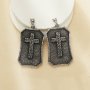 Stainless Steel Cross Pendant,Rectangular Cross Signet Pendant,Men's Silver Pendant Charm,DIY Pendant Supplies 1431464