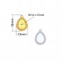 9x12MM Keepsake Breast Milk Resin Pear Bezel Pendant Settings,Minimalist Stainless Steel Pear Pendant Charm,DIY Pendant Blank Supplies 1431535
