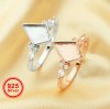 7x10MM Keepsake Breast Milk Resin Kite Cut Bezel Ring Settings,Solid 925 Sterling Silver Rose Gold Plated Ring,Art Deco Ring,DIY Ring Supplies 1294687