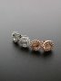 1Pair 4-8MM Round Rose Gold Solid 925 Sterling Silver DIY Prong Studs Earrings Settings Bezel 1706028