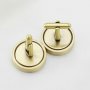 10Pcs 16mm Brass Bronze Round Cuff Links Settings 3mm Deep Bezel Floating DIY Cufflinks Blank Wedding Gift 1500158