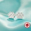 Keepsake Breast Milk Resin Dog Paw Bezel Studs Earrings Settings,Solid Back Solid 925 Sterling Silver Earring,DIY Earrings Supplies 1706222