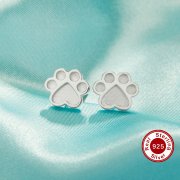 Keepsake Breast Milk Resin Dog Paw Bezel Studs Earrings Settings,Solid Back Solid 925 Sterling Silver Earring,DIY Earrings Supplies 1706222