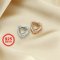 1Pcs 8MM Heart Prong Pendant Charm Settings Simple Rose Gold Plated Solid 925 Sterling Silver DIY Bezel Tray for Gemstone 1431068