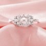 Hexagon Prong Ring Settings,Vintage Styles Solid 14K 18K Gold Moissanite Ring,Elegant Art Deco Ring,DIY Ring Supplies 1294980