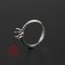 1Pcs 5-10MM Classic Simple Round 6 Prong Bezel Solid 925 Sterling Silver Peg Head DIY Adjustable Solitaire Ring Settings 1212054