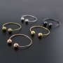 1Pcs Vintage Style Brass Rose Gold Silver Bronze Black Plated Double Balls End Bracelet Bangle DIY Beading Supplies 1900240