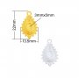 3x5MM Keepsake Breast Milk Resin Oval Bezel Pendant Settings,Yellow Gold Plated Stainless Steel Pear Pendant Charm,Vintage Pendant Blank 1421253