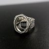 1Pcs 13X18MM Oval 925 Sterling Silver Ring Bezel Basic Ring Size Diameter 18.5MM DIY Adjustable Ring Setting 1223082