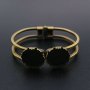 1Pcs Vintage Style Brass Bronze 20MM Round Crown Bezel Bracelet Bangle Settings DIY Supplies 60MM Diameter 1900231