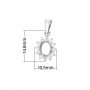 Halo Oval Prong Pendant Settings,316L Stainless Steel Oval Pendant Blank ,Flower Art Deco CZ Stone Oval Pendant Charm,DIY Pendant Supplies For Gemstone 1421256