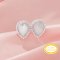 Keepsake Breast Milk Resin 6x8MM Pear Bezel Studs Earrings Blank Settings,Solid Back 14K 18K Gold Studs Earring,Pave Moissanite Earrings,DIY Earrings Supplies 1706212