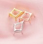 7x10MM Kite Cut Prong Bezel Pendant Settings,Solid 14K 18K Gold Pendant Charm,Simple Charm,DIY Pendant Bezel For Gemstone 1431221