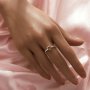 Triangle Prong Ring Settings,Solid 14K 18K Gold Ring,Minimalist Triangle Ring,DIY Ring Supplies For Gemstone 1295093