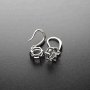 1Pair 5-8MM Round Solid 925 Sterling Silver DIY Prong Hook Earrings Settings Bezel 1702196