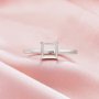 Square Prong Ring Settings fpr Princess Cut Stone,Solid 14K 18K Gold Ring,Minimalist Square Ring,DIY Ring Supplies For Gemstone 1295094