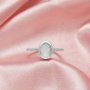 Keepsake Breast Milk Resin Oval Bezel Ring Settings,Solid 925 Sterling Silver Ring,Stackable Ring,DIY Ring Supplies 1222117