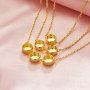 Keepsake Breast Milk Round Bezel Pendant Settings,Solid Back Solid 14K 18K Gold Necklace,DIY Jewelry With Necklace Chain 16''+2'' 1411467
